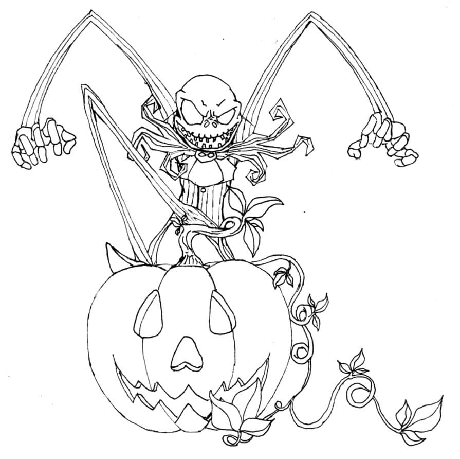 Ond Jack Skellington fargelegging