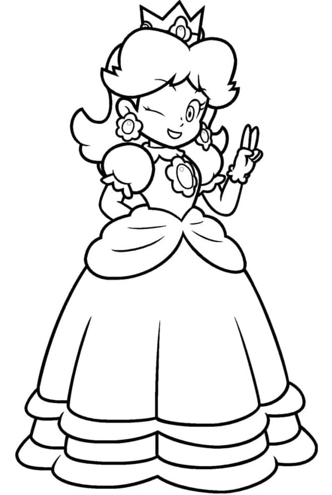 Pen Prinsesse Daisy fargelegging