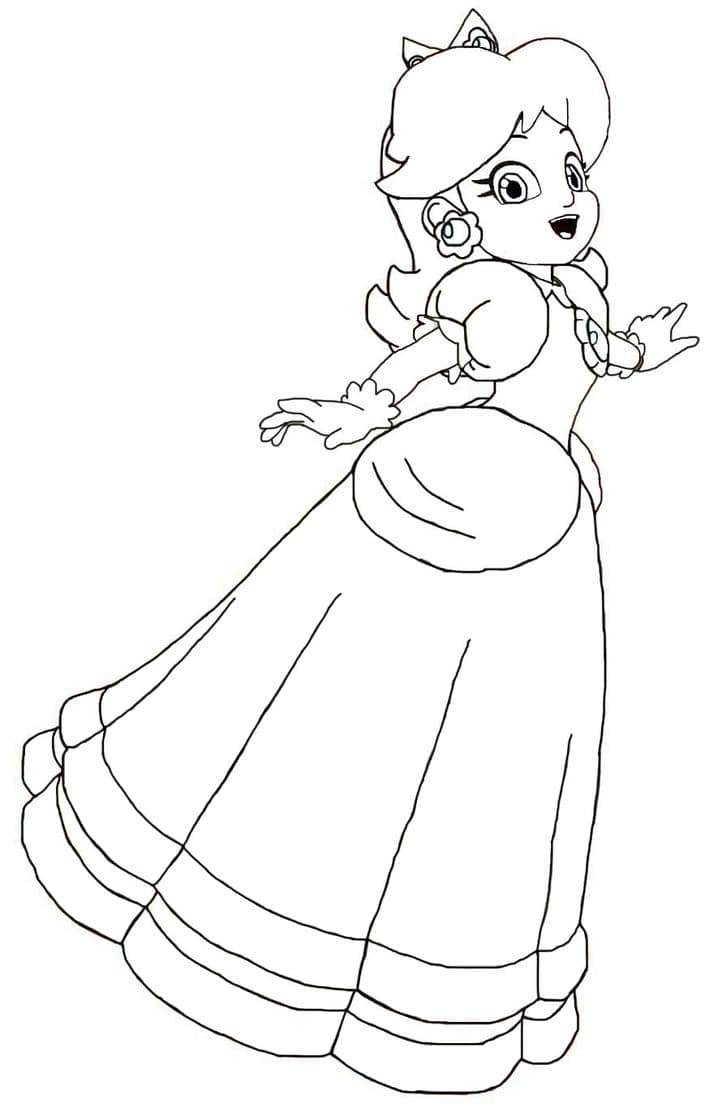 Prinsesse Daisy Bilder fargelegging
