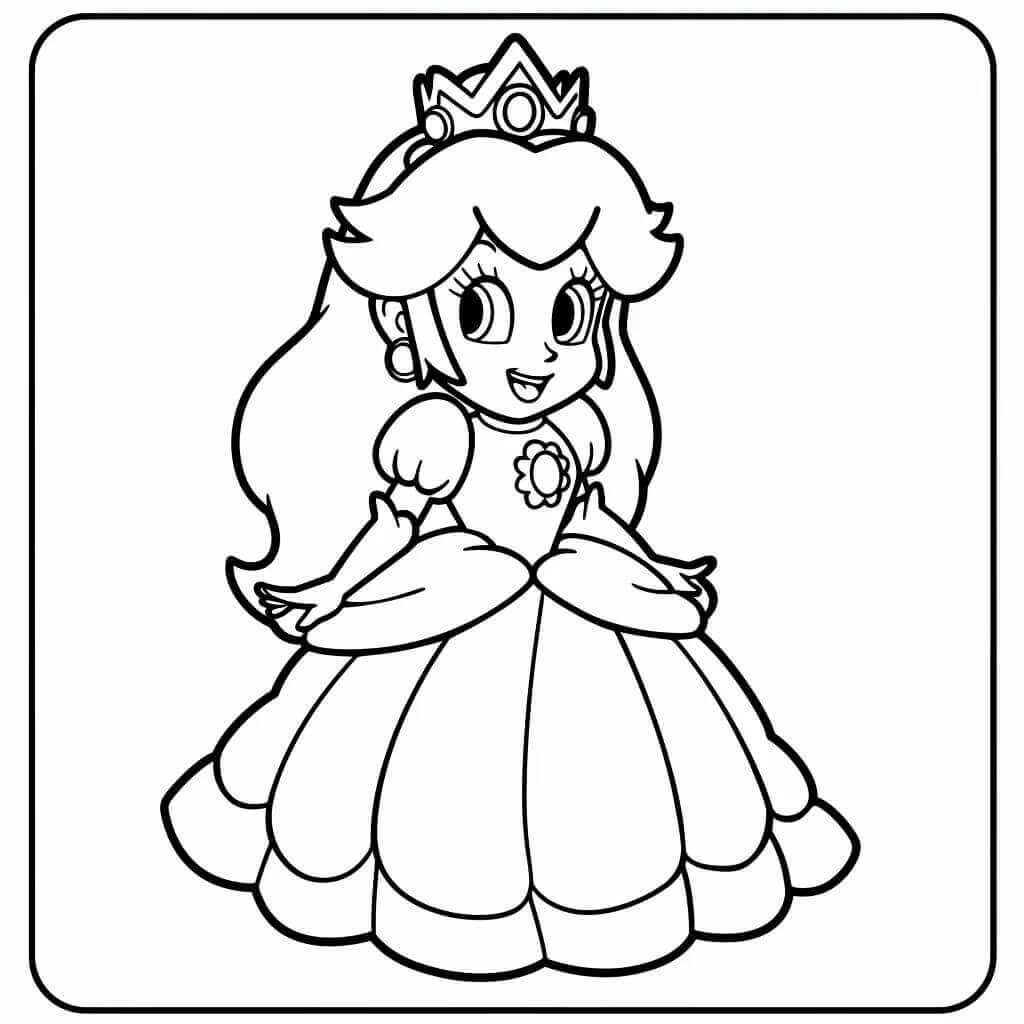 Prinsesse Daisy Gratis Utskriftbar fargelegging