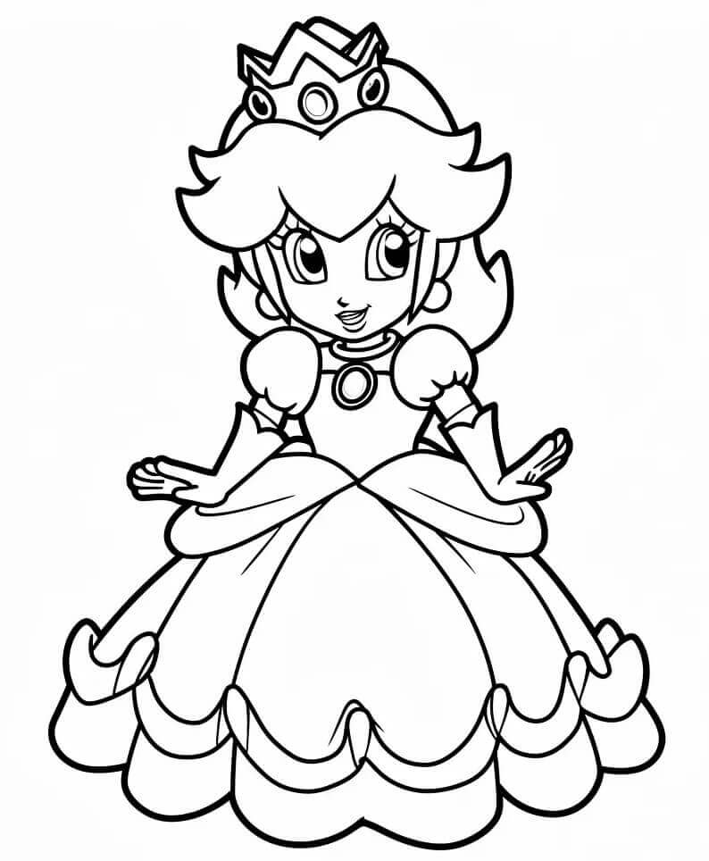 Prinsesse Daisy Utskriftbar fargelegging
