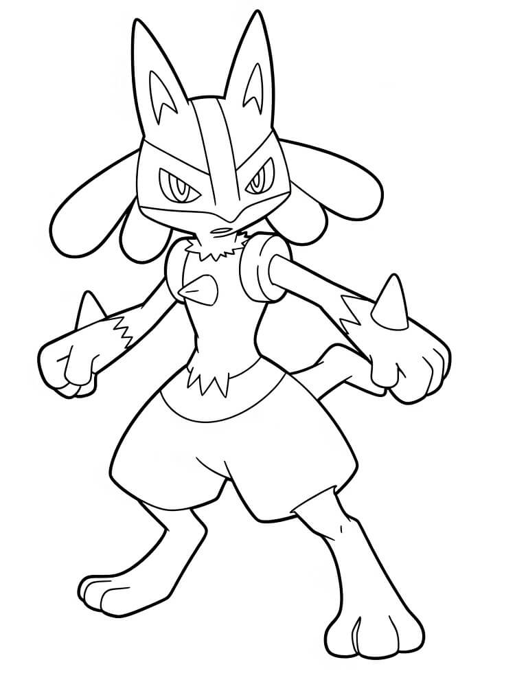 Skriv ut Lucario fargelegging