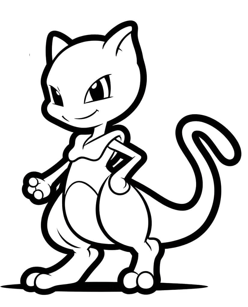 Skriv ut Mewtwo fargelegging