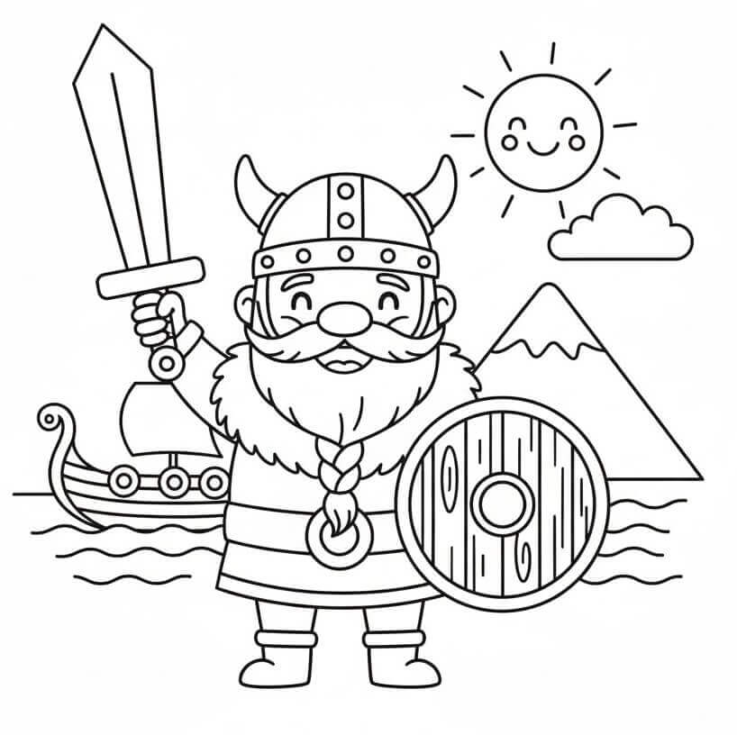 Skriv ut Viking fargelegging