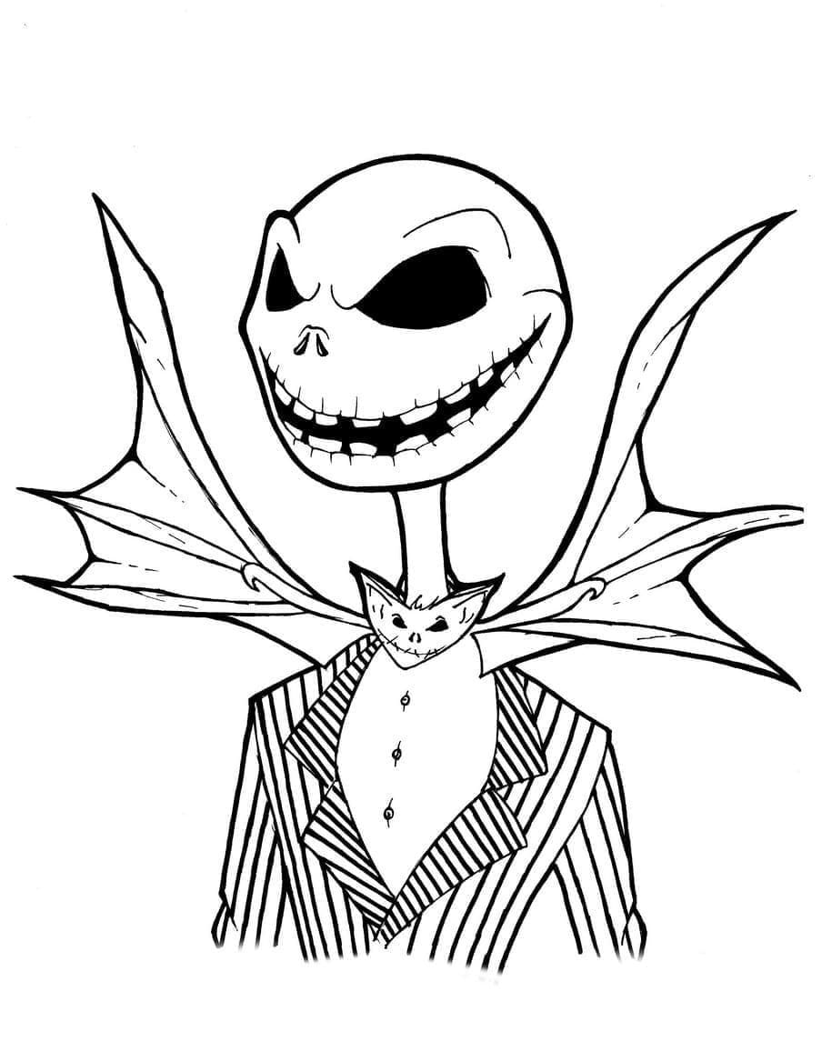 Skummel Jack Skellington fargelegging