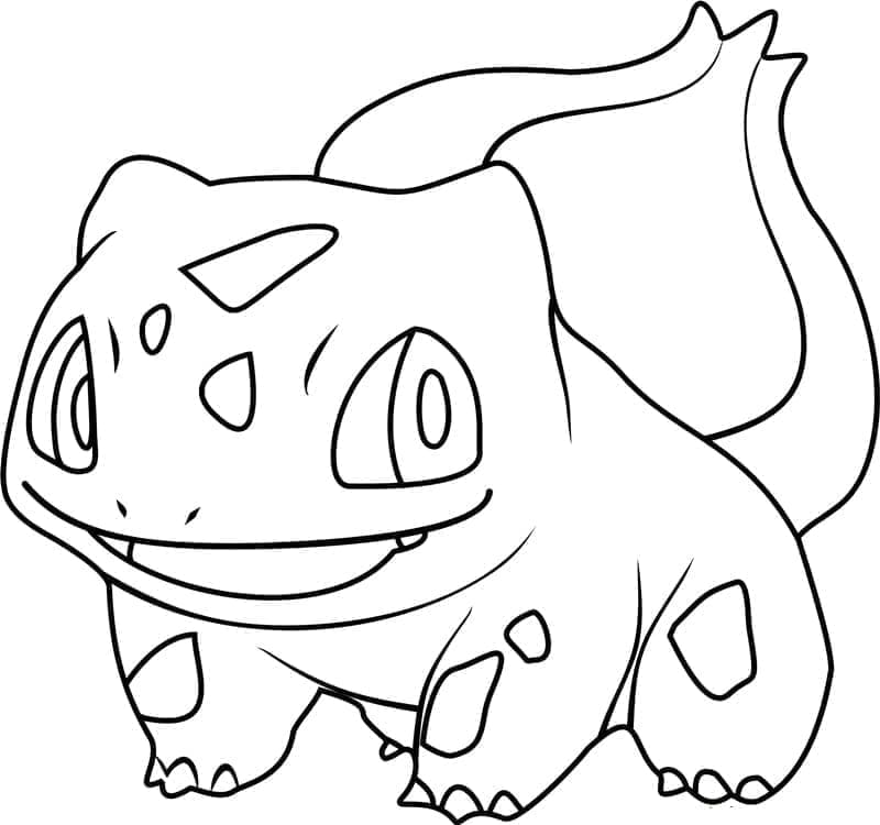 Smilende Bulbasaur fargelegging