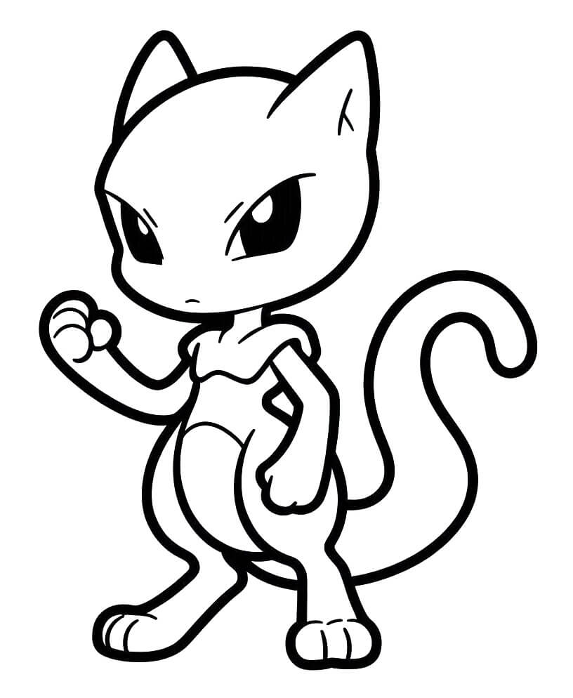 Smilende Mewtwo fargelegging