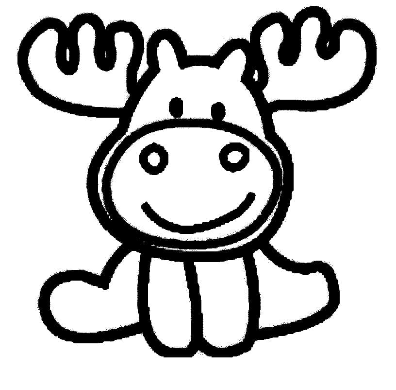 Søt Liten Elg fargelegging