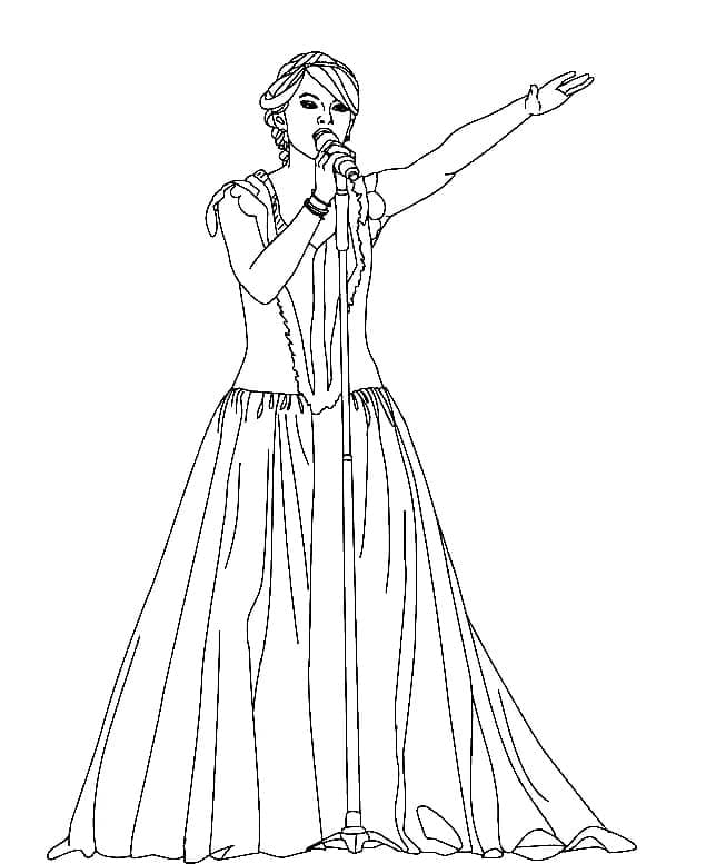 Taylor Swift Gratis Bilde fargelegging