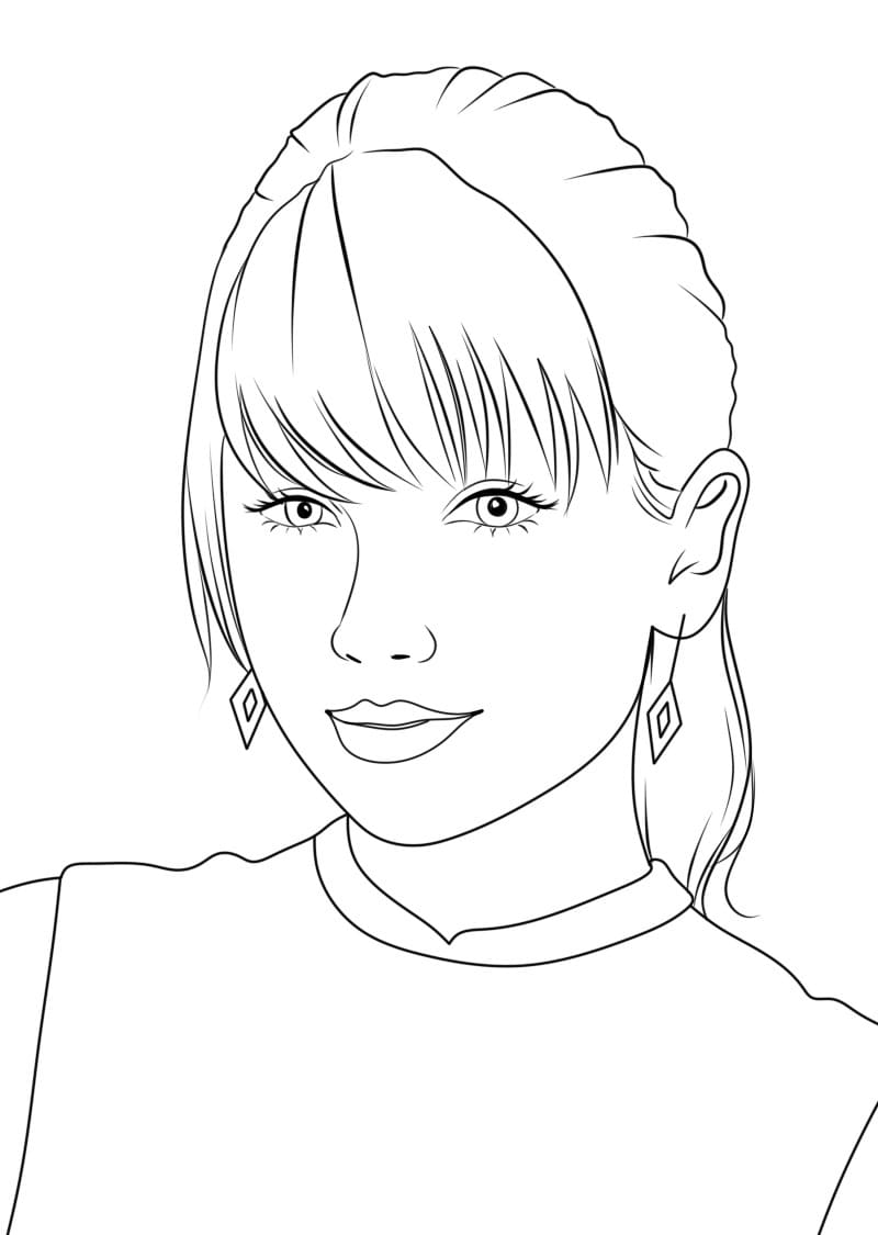 Taylor Swift Gratis Utskriftbar fargelegging