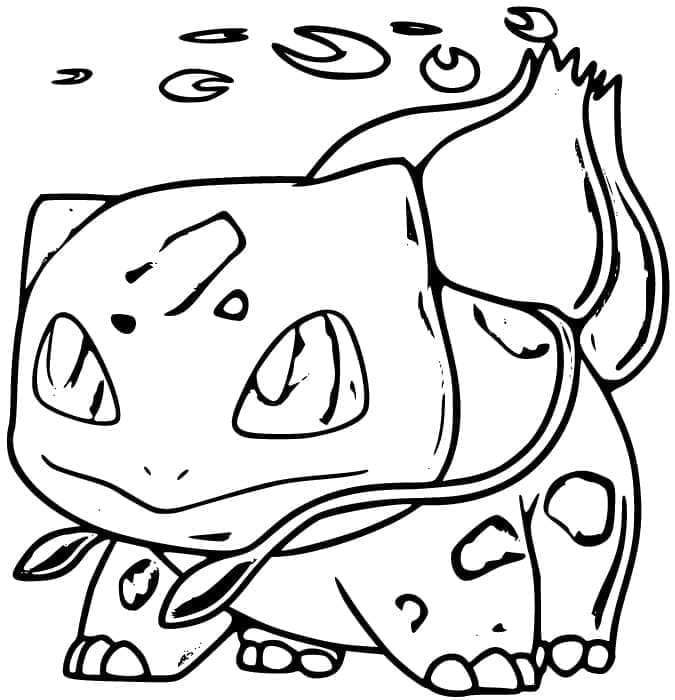 Tegning av Bulbasaur fargelegging