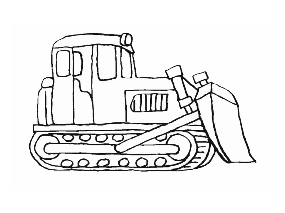 Tegning av Bulldoser fargelegging