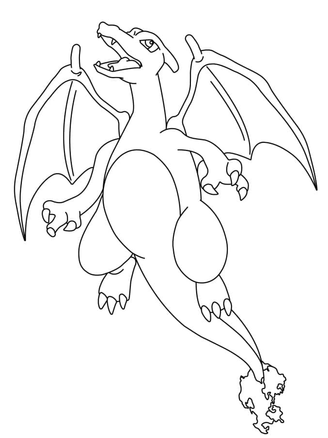 Utskriftbar Charizard fargelegging