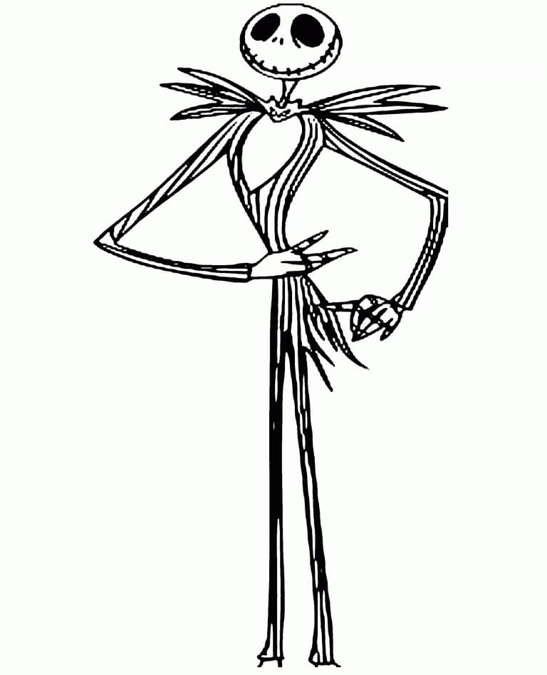 Utskriftbar Jack Skellington fargelegging