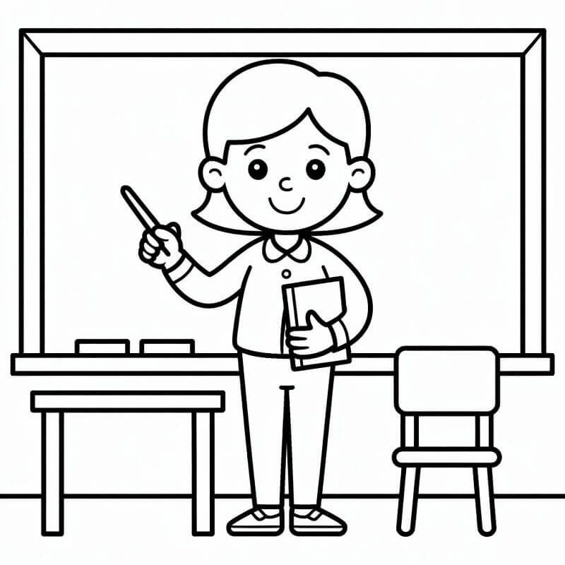 Utskriftbar Lærer fargelegging