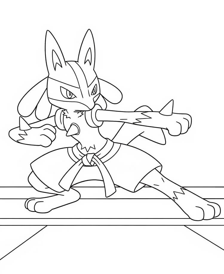 Utskriftbar Lucario fargelegging