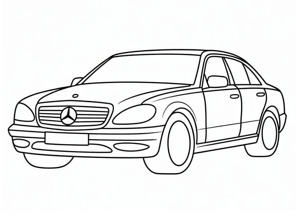 Utskriftbar Mercedes fargelegging