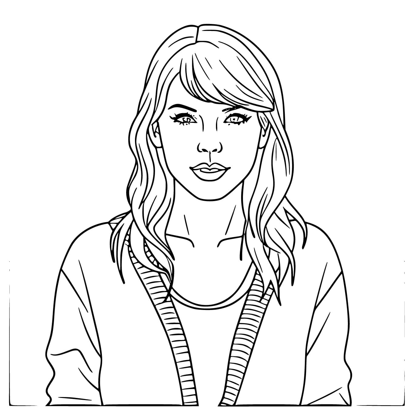 Utskriftbar Taylor Swift fargelegging