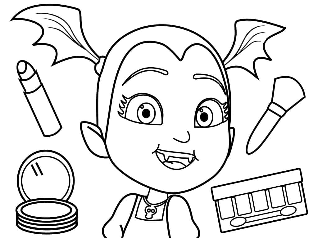 Utskriftbar Vampirina for Barn fargelegging