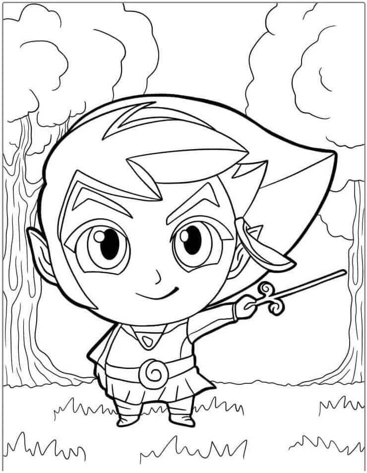 Utskriftbar Zelda fargelegging