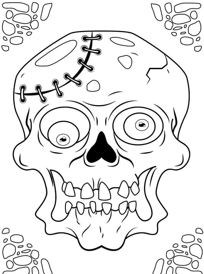 Utskriftbar Zombie for Barn fargelegging