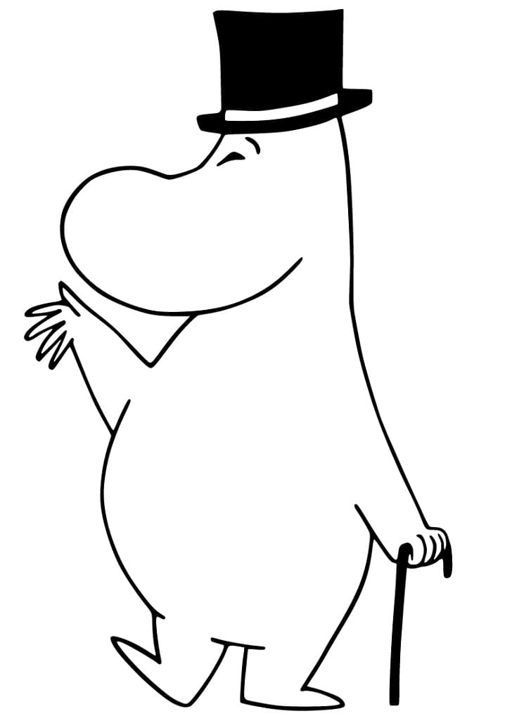 Utskriftbart Bilde Moomin fargelegging