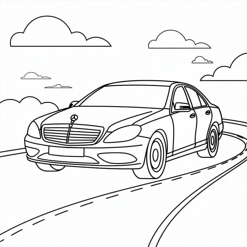 Vakker Mercedes fargelegging