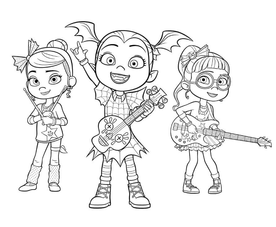 Vampirina Utskriftbar for Barn fargelegging