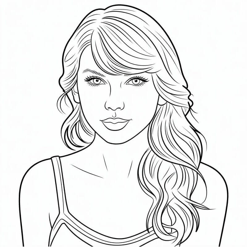 Veldig Vakker Taylor Swift fargelegging