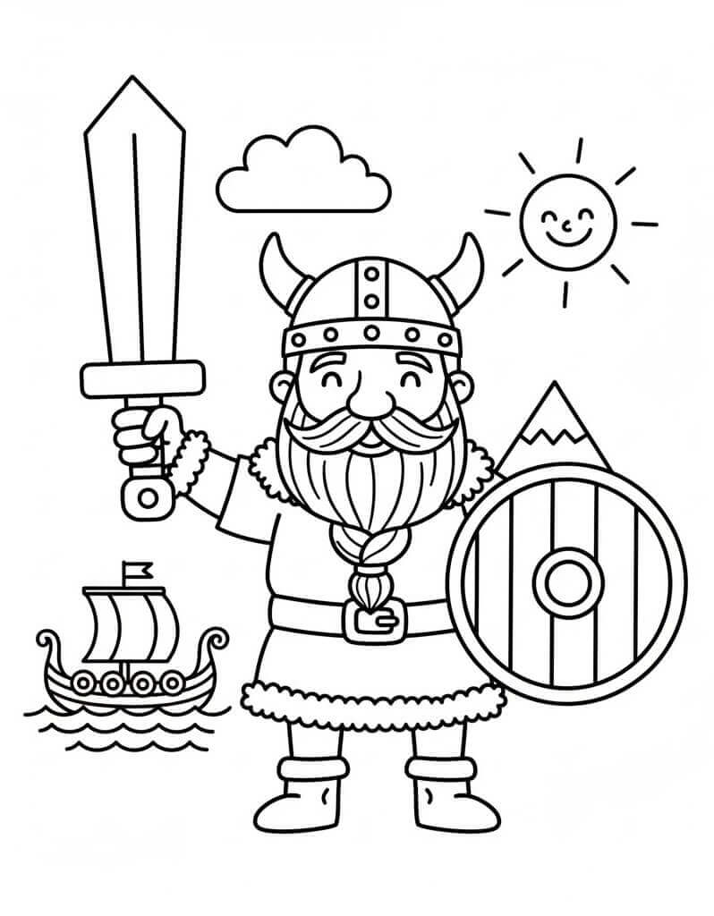 Viking Gratis Utskriftbar fargelegging