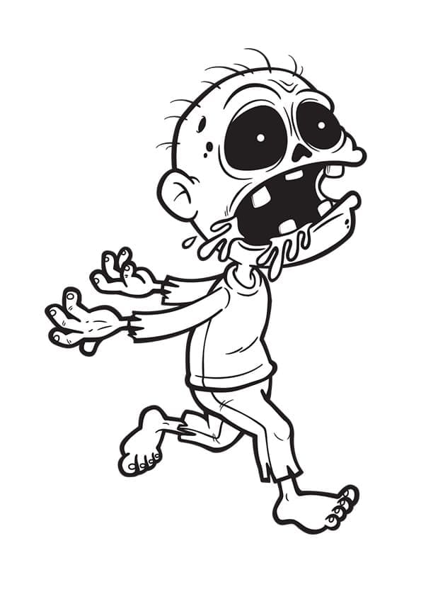 Zombie for 4-åringer fargelegging