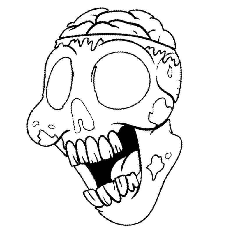 Zombie for 5-åringer fargelegging