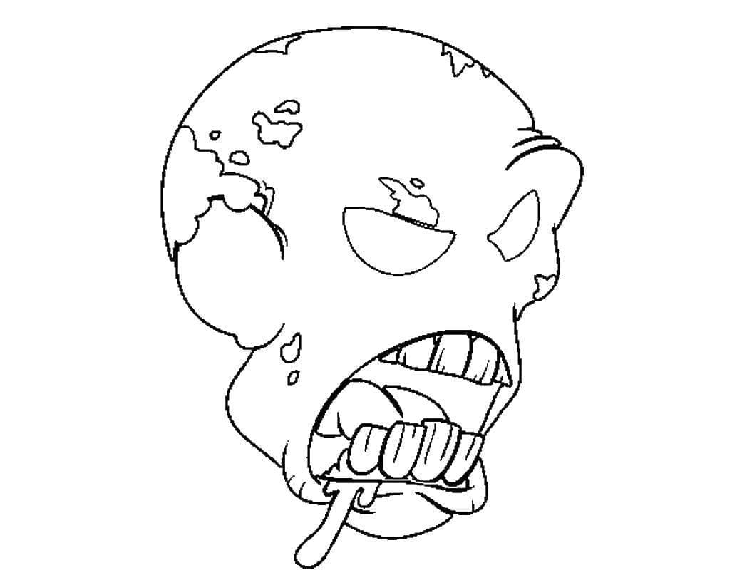 Zombie for 6-åringer fargelegging
