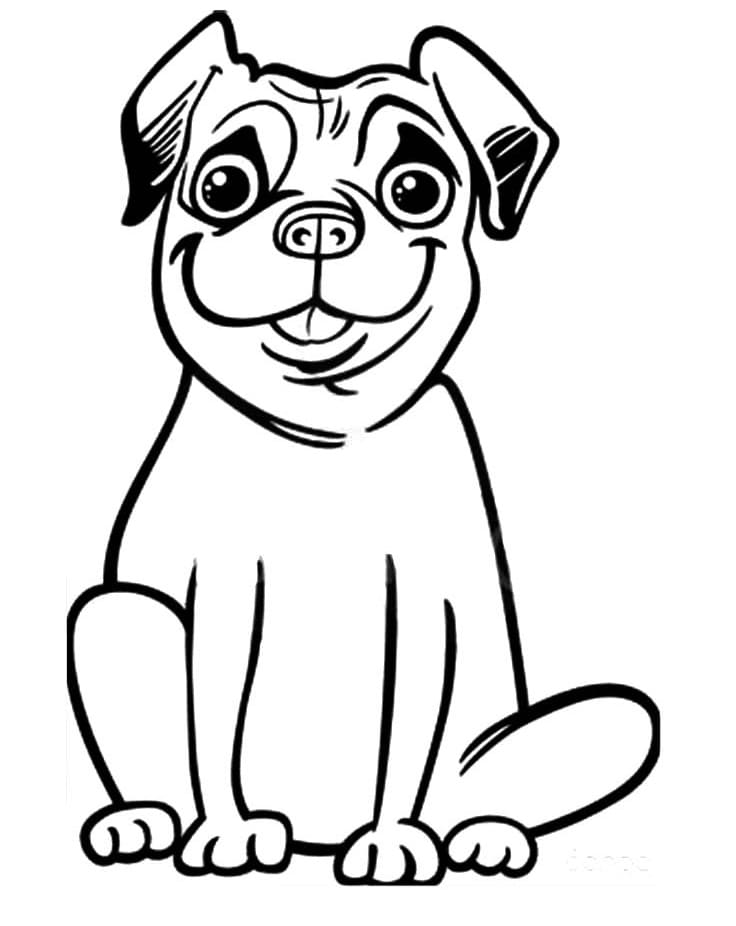 Animert Mops fargelegging