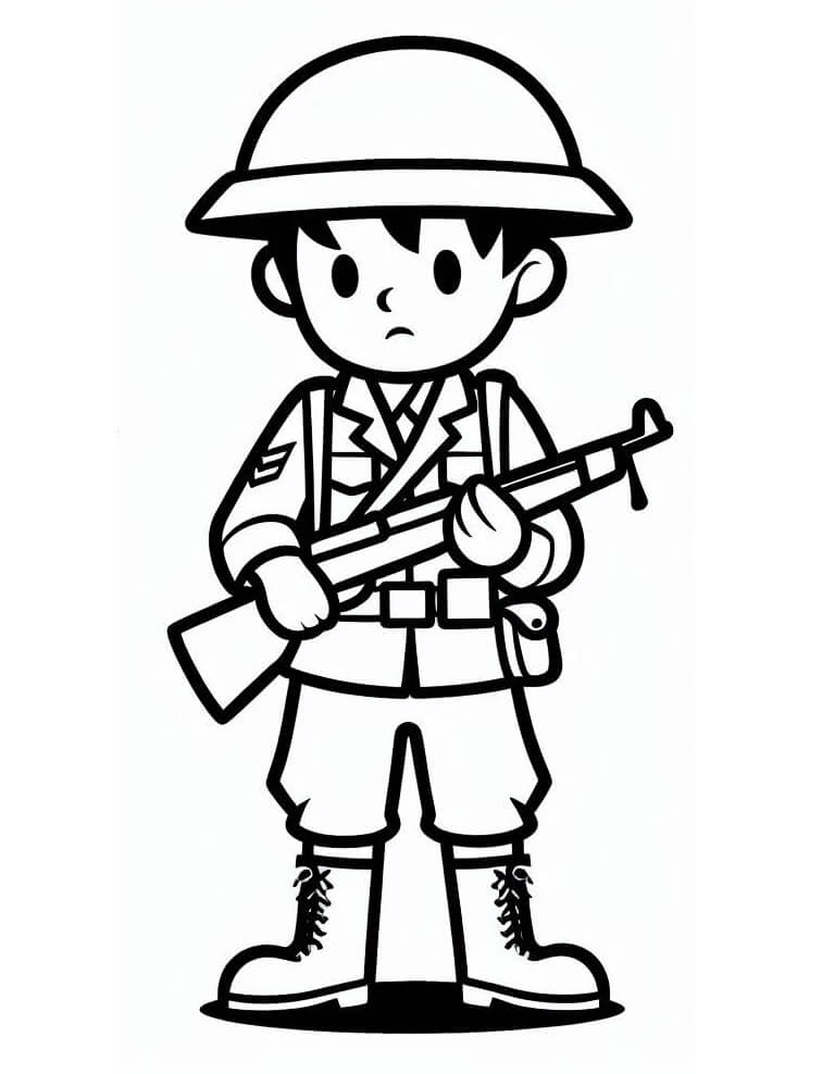 Animert Soldat fargelegging