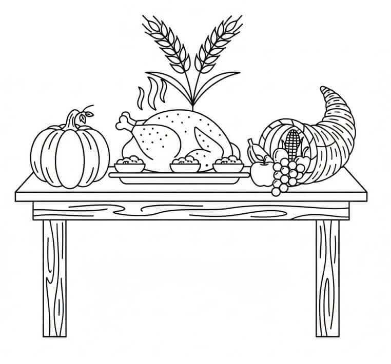 Animert Thanksgiving fargelegging