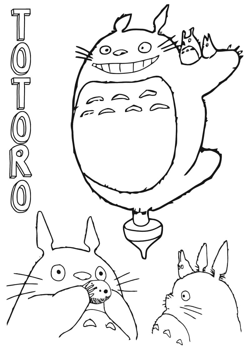 Animert Totoro fargelegging