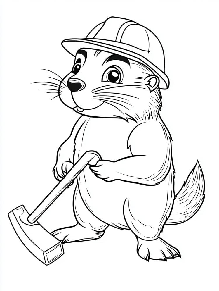 Arbeidende Bever fargelegging