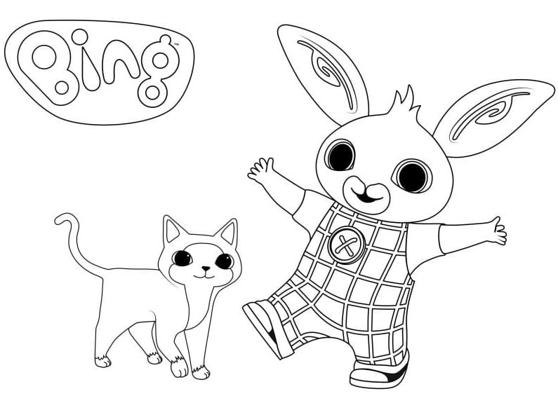 Arlo og Bing Kanin fargelegging