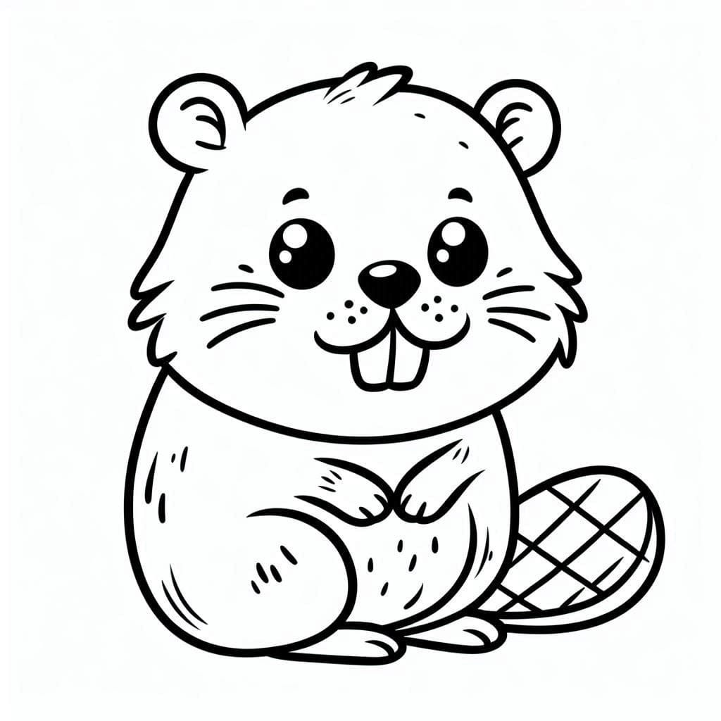 Bedårende Bever fargelegging