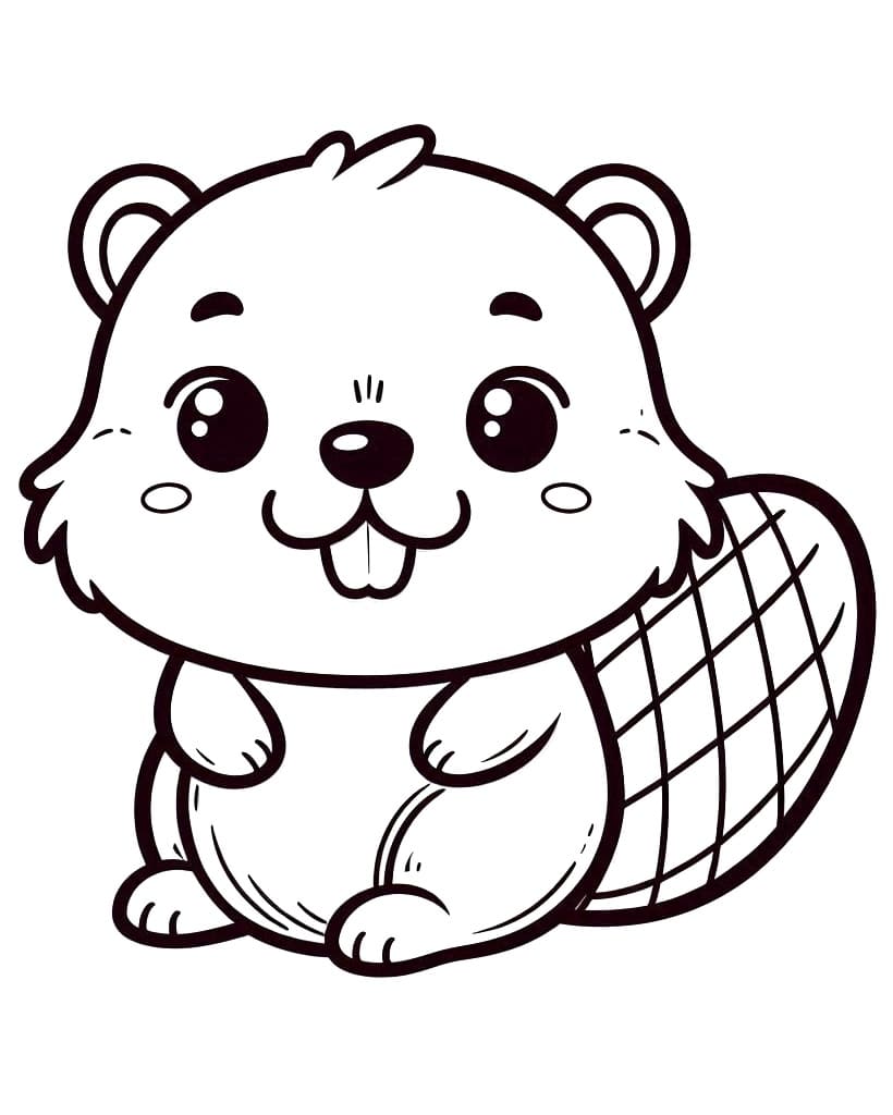 Bever er Søt fargelegging