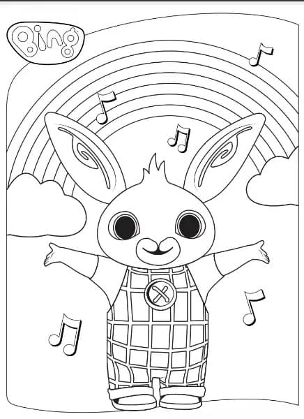 Bing Kanin og Regnbue fargelegging