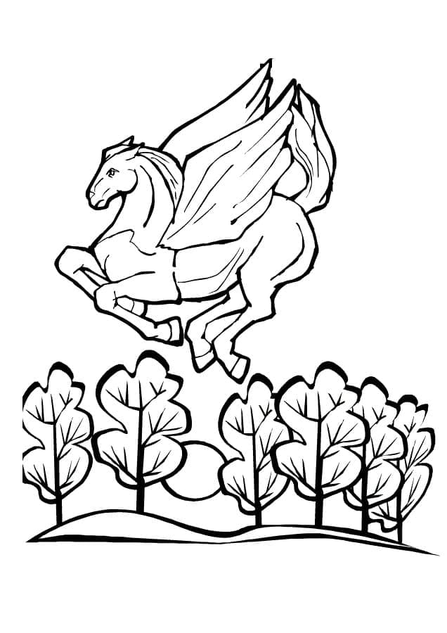 En Flygende Pegasus fargelegging