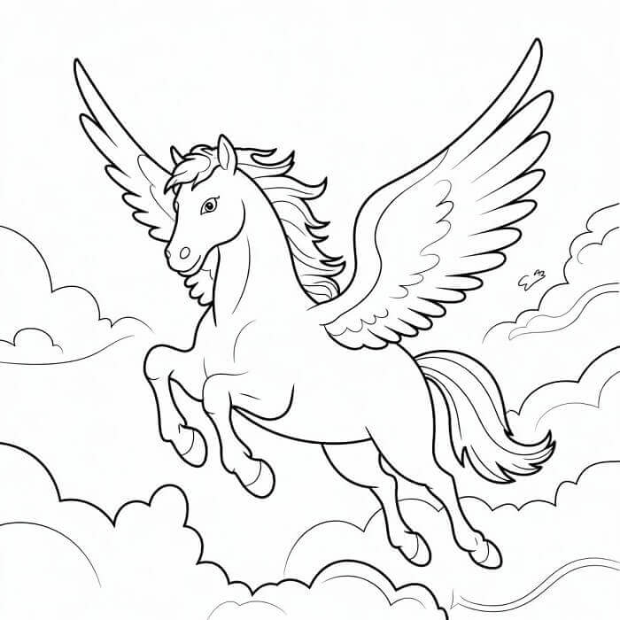 En Pegasus fargelegging