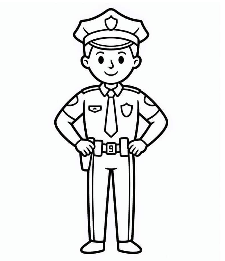 En Politimann fargelegging