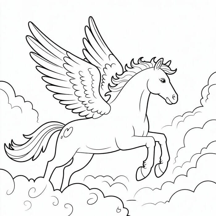 En Vakker Pegasus fargelegging
