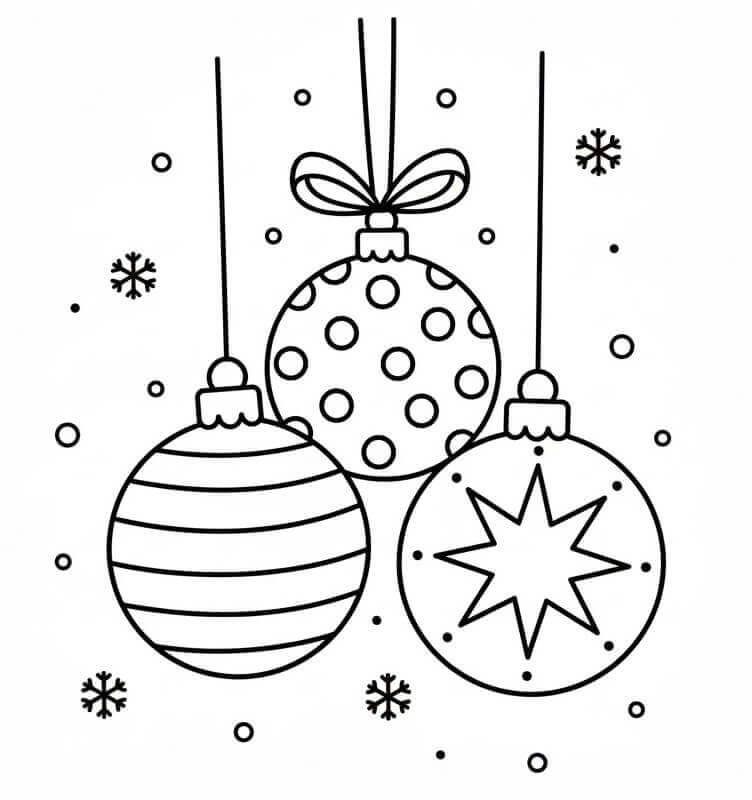 Enkel Julekuler fargelegging