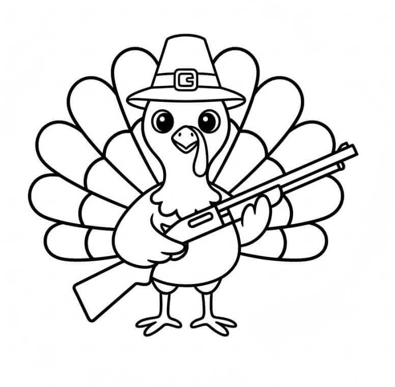 Enkel Kalkun fargelegging