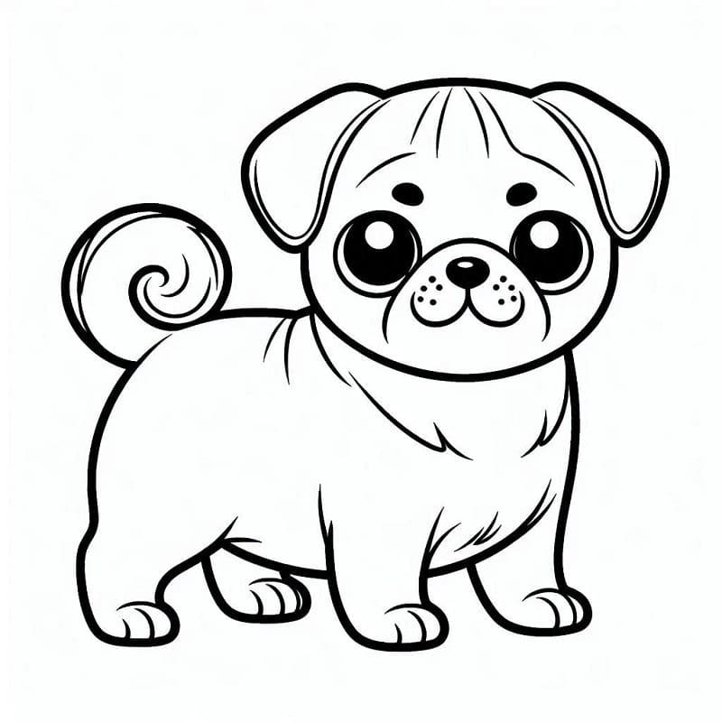 Enkel Mops fargelegging