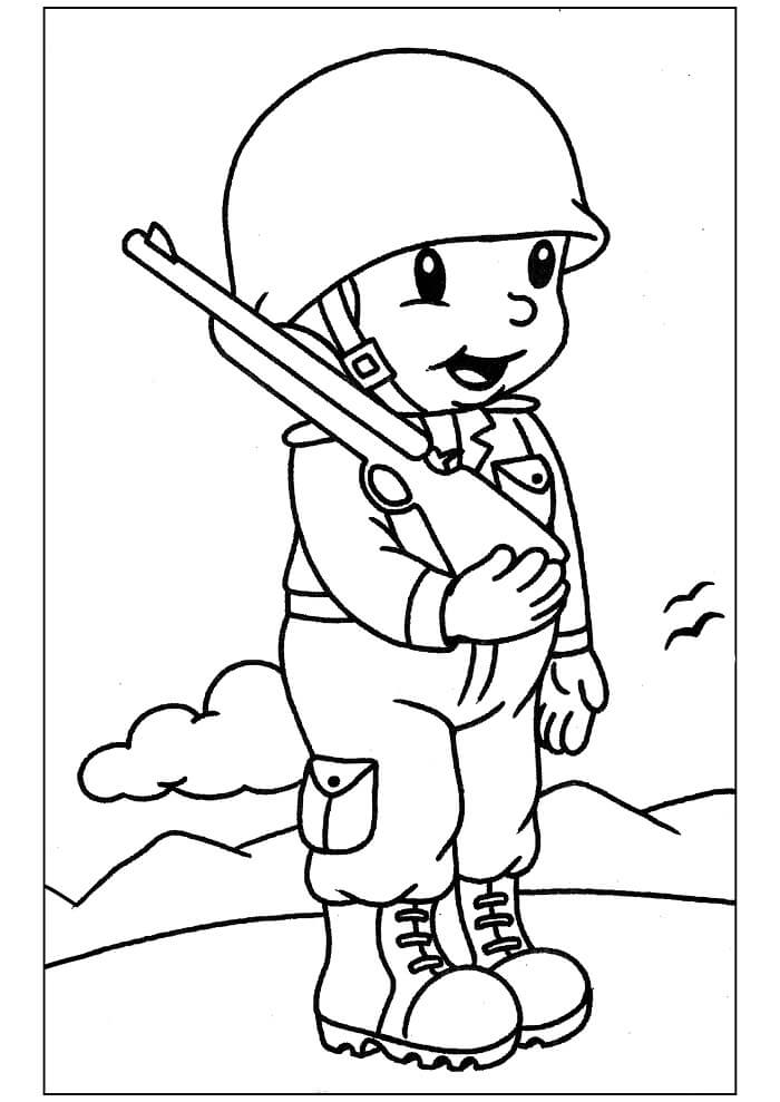 Enkel Soldat fargelegging